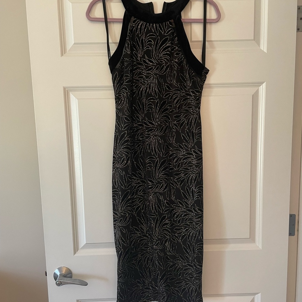 Gorgeous studded dress with high neck